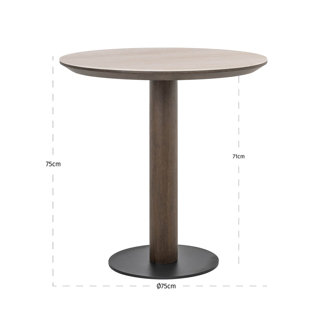 Ritz Travertine Round Bar Table 75cm - Brown Richmond 5
