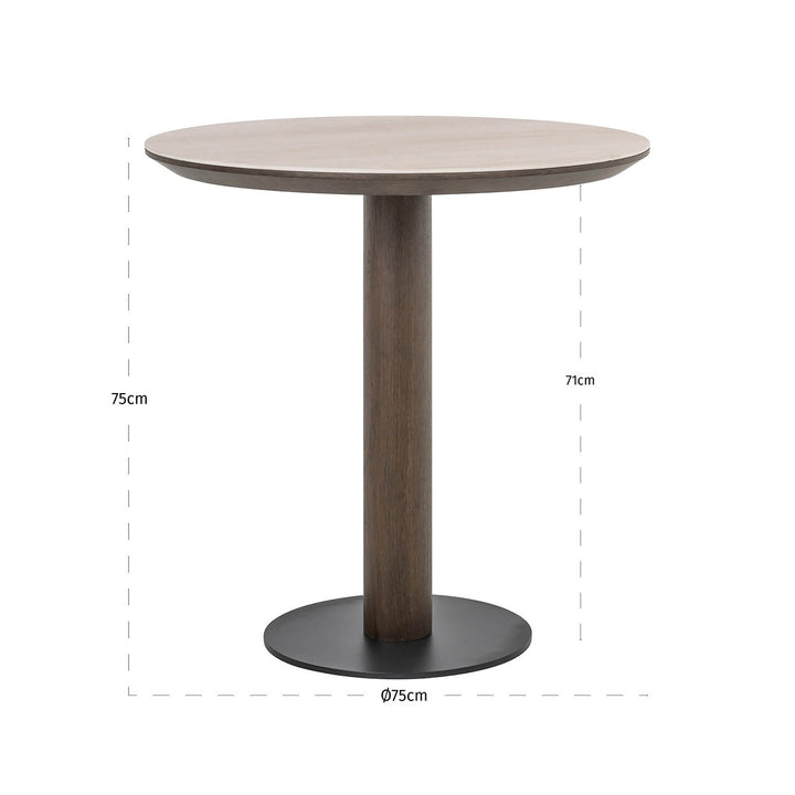 Ritz Travertine Round Bar Table 75cm - Brown Richmond 5