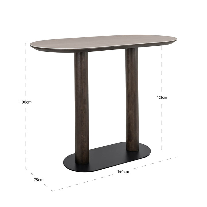 Ritz Travertine Bar Table - Brown Richmond 6
