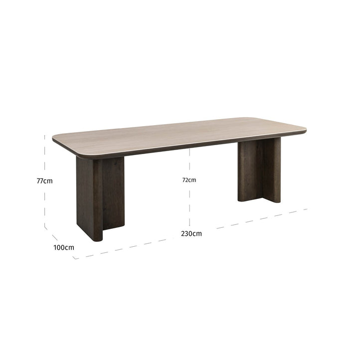 Nando Dining Table 270cm - Brown & Natural Richmond 7
