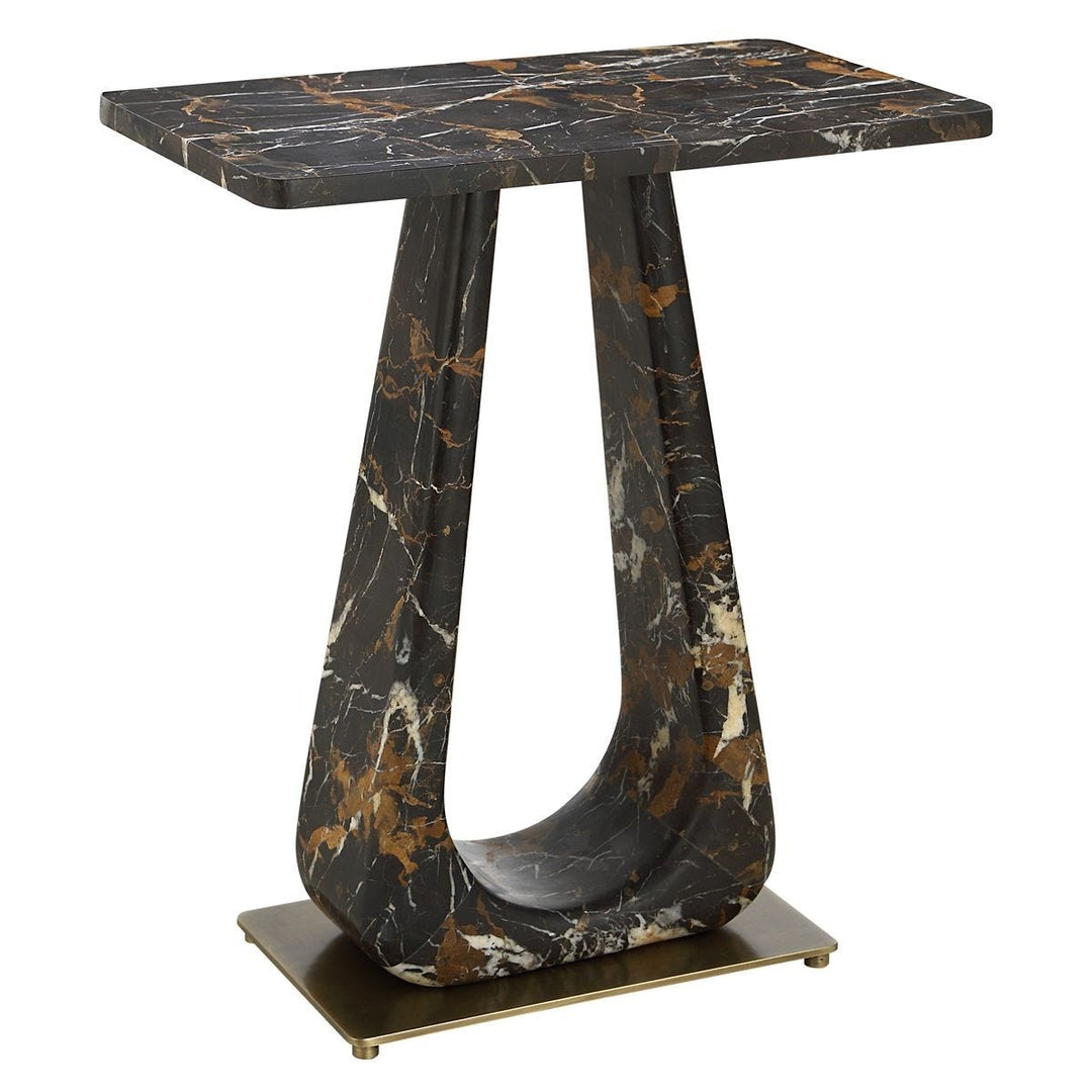 About Turn Side Table - Michelangelo Marble