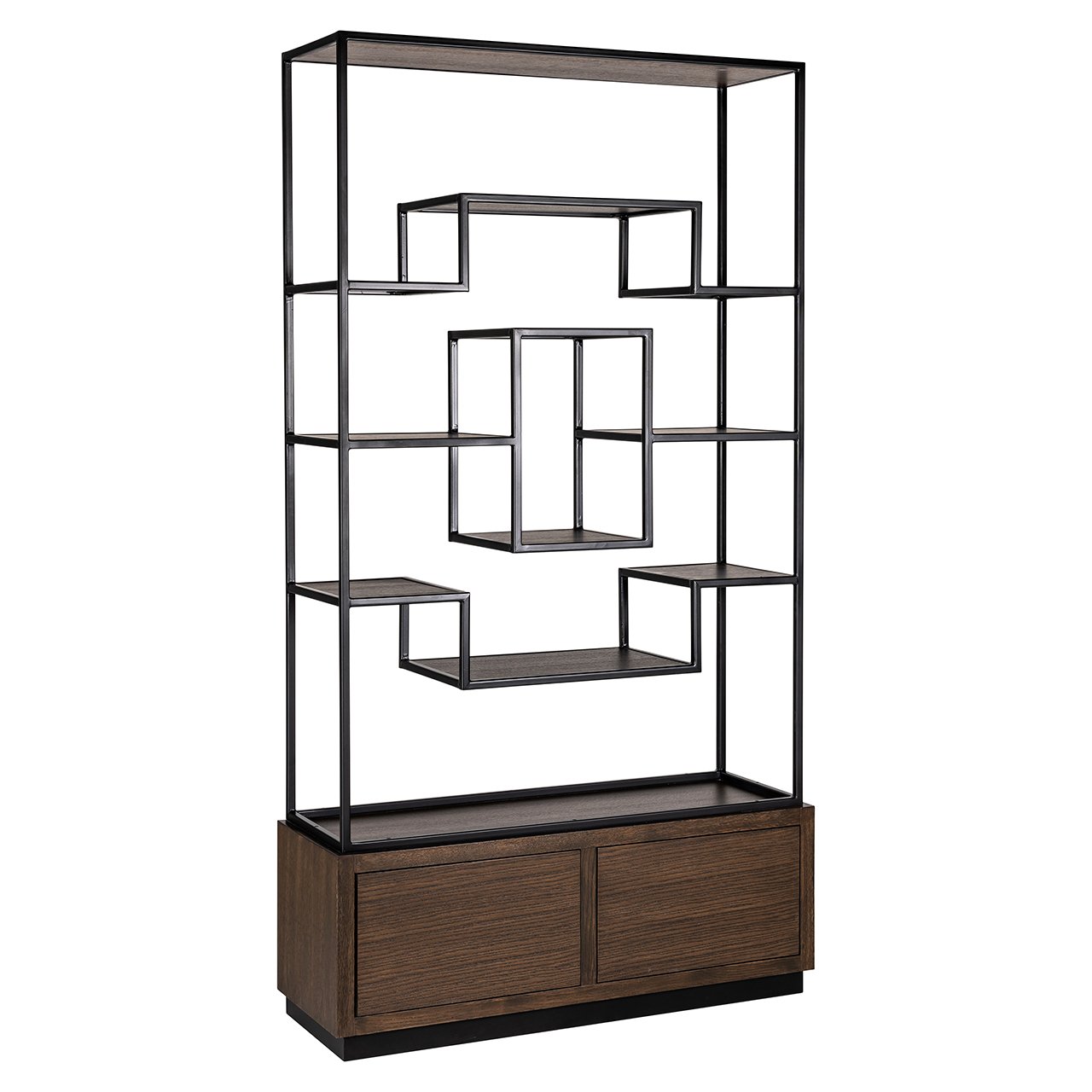 Richmond Interiors Bonvoy 2 Drawer Display Unit in Brown