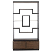 Richmond Interiors Bonvoy 2 Drawer Display Unit in Brown