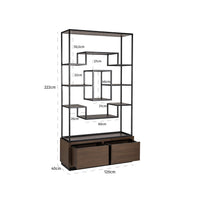 Richmond Interiors Bonvoy 2 Drawer Display Unit in Brown