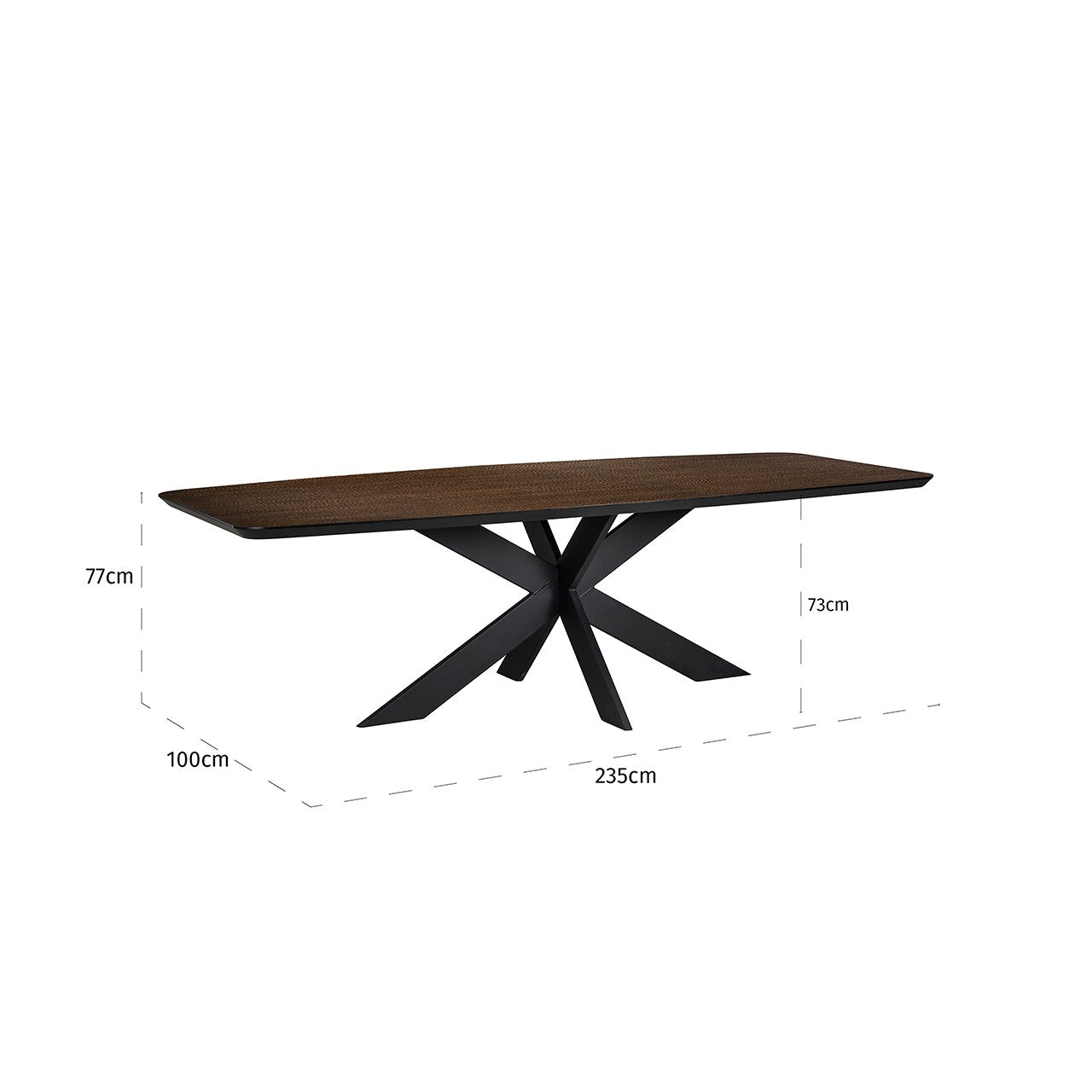 Richmond Interiors Bonvoy Brown Dining Table 235cm