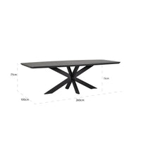 Richmond Interiors Bonvoy Black Dining Table - 260cm