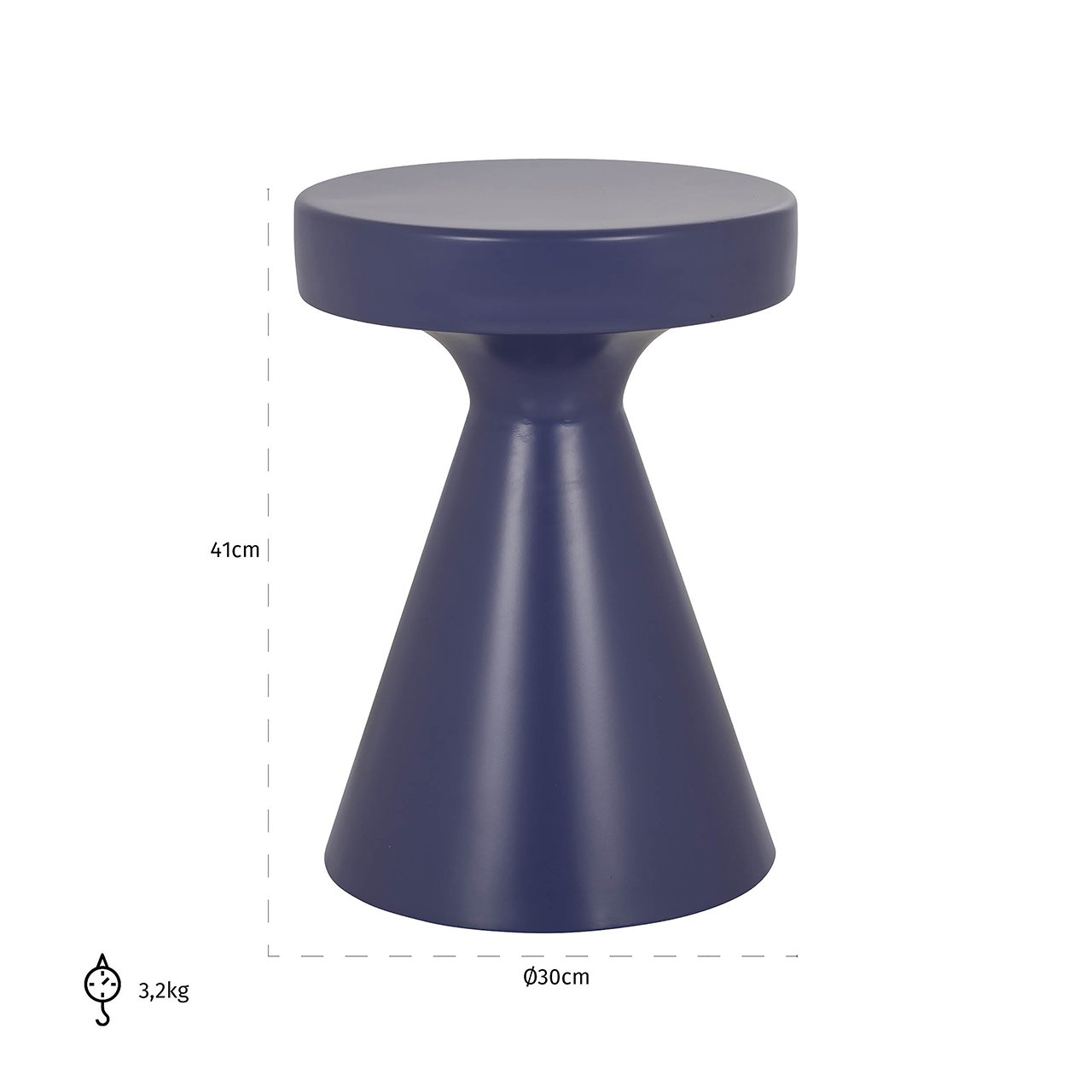 Richmond Interiors Kimble Side Table in Purple