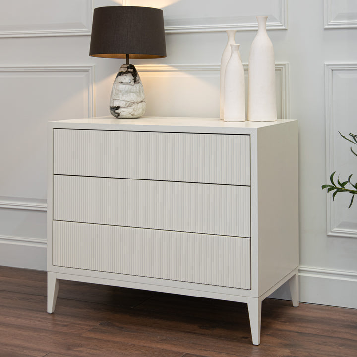 Amur 3 Drawer Chest - White