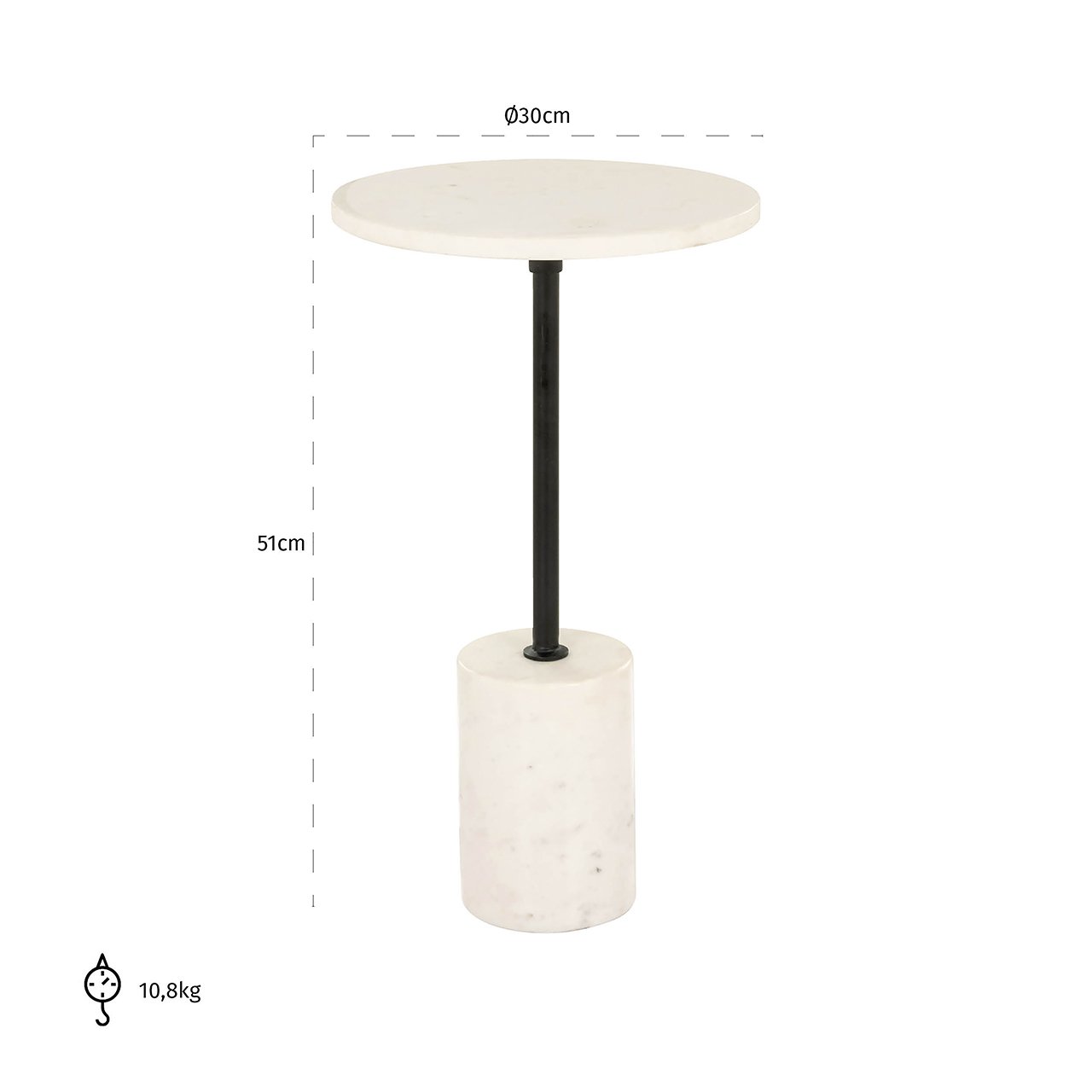 Richmond Interiors Misty Side Table