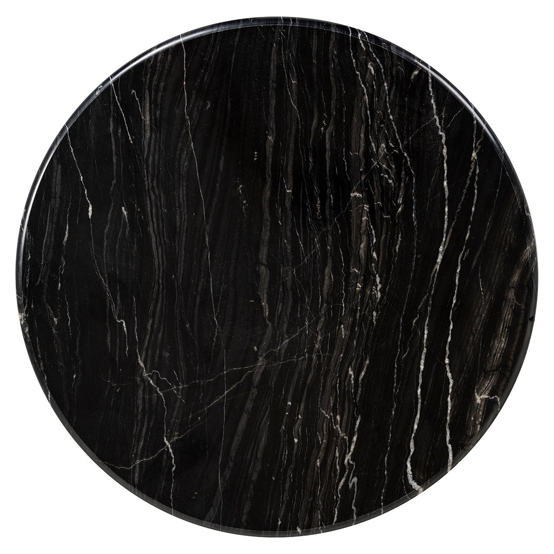 Bancroft Marble Round Side Table - Black Richmond 3