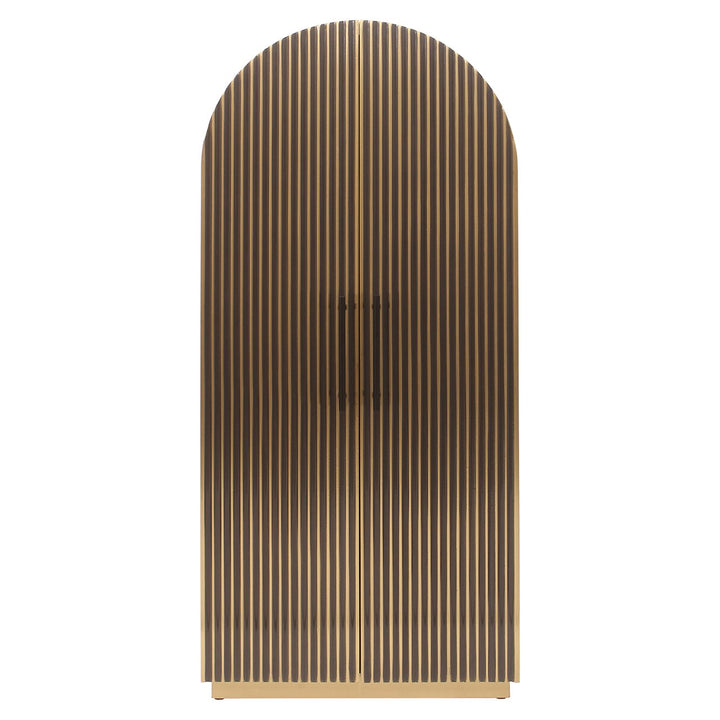 Les Arcs 2 Door Cabinet - Brushed Gold Richmond 1