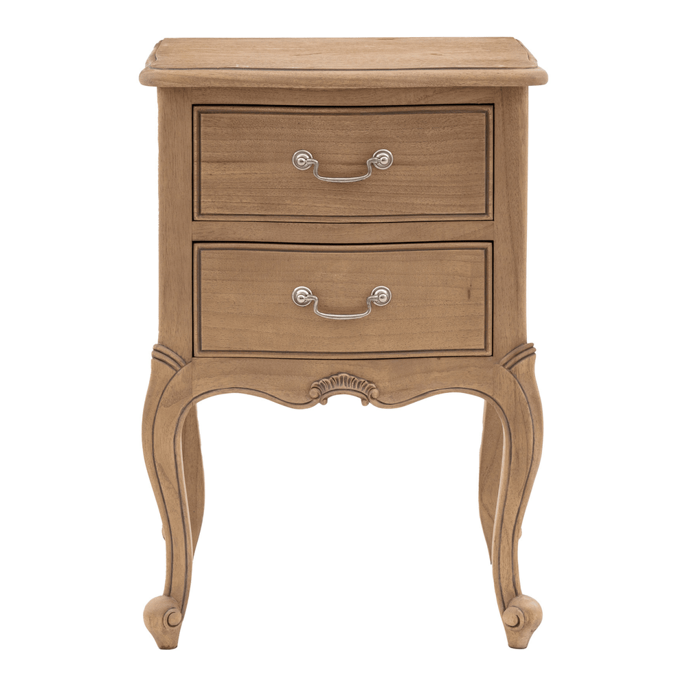 Chic Bedside Table - Weathered Wood GalleryDirect 1