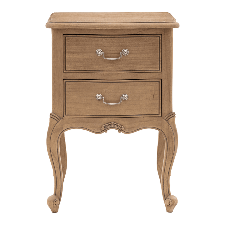 Chic Bedside Table - Weathered Wood GalleryDirect 1