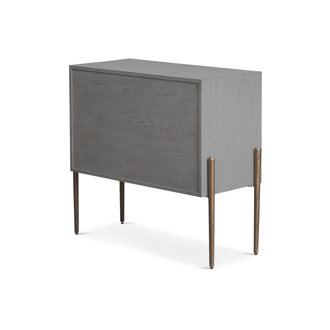 Nella Chest Of Drawer - London Fog & Hammered Dark Bronze