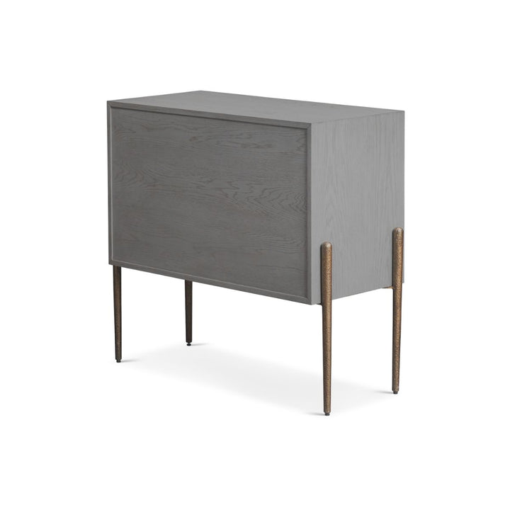 Nella Chest Of Drawer - London Fog & Hammered Dark Bronze