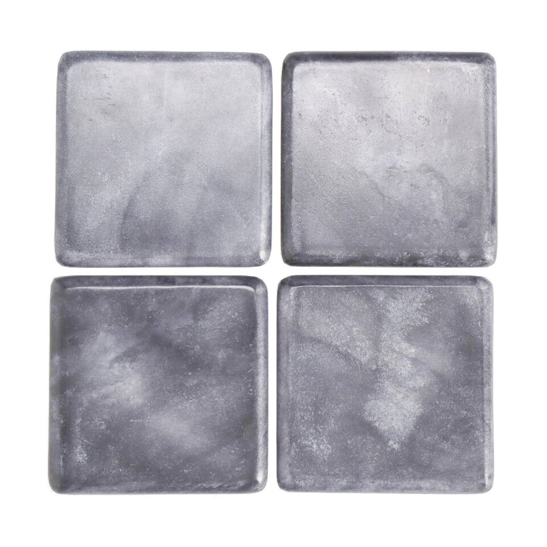 Marble Set of 4 Square Coasters - Grey Libra 1