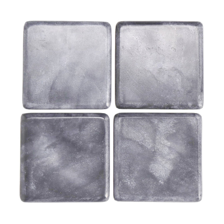 Marble Set of 4 Square Coasters - Grey Libra 1