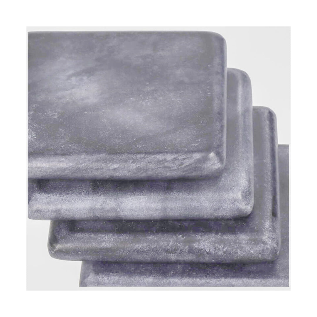 Marble Set of 4 Square Coasters - Grey Libra 3