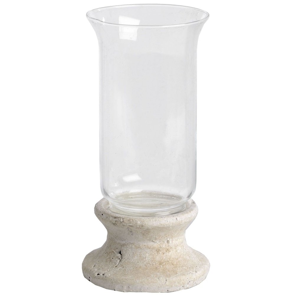 Hill Interiors Stone Based Hurricane Lantern