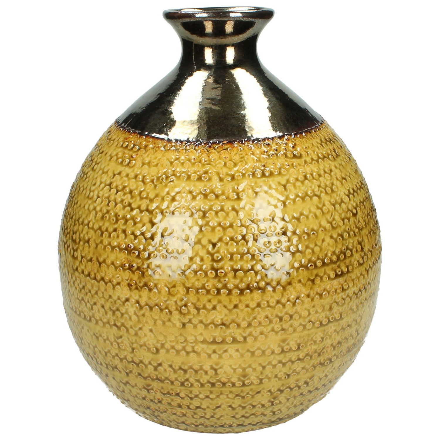  Libra-Libra Interiors Vase Ceramic Handmade in Yellow-Yellow 645 