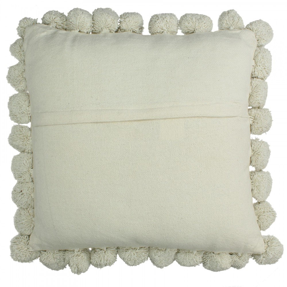  Libra-Libra Interiors Cushion Pompoms Cotton Ivory-White 341 