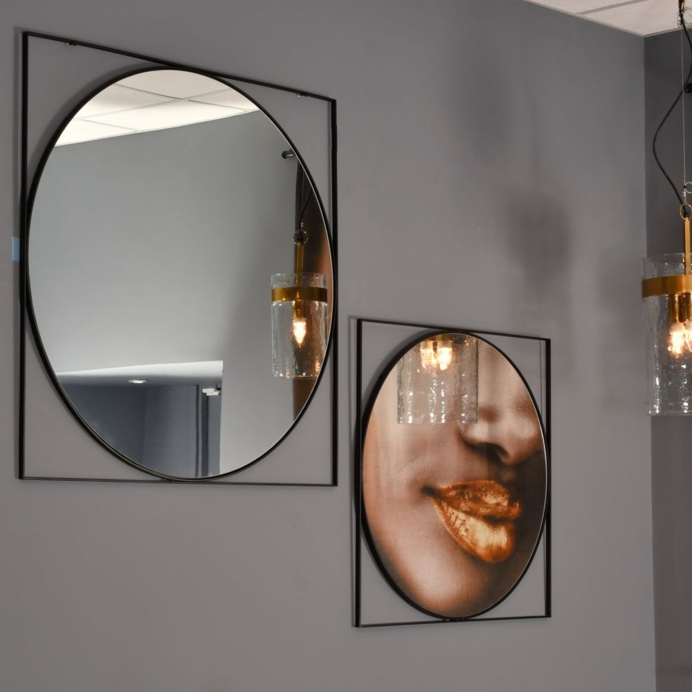 Libra Interiors Isaac Wall Mirror Black