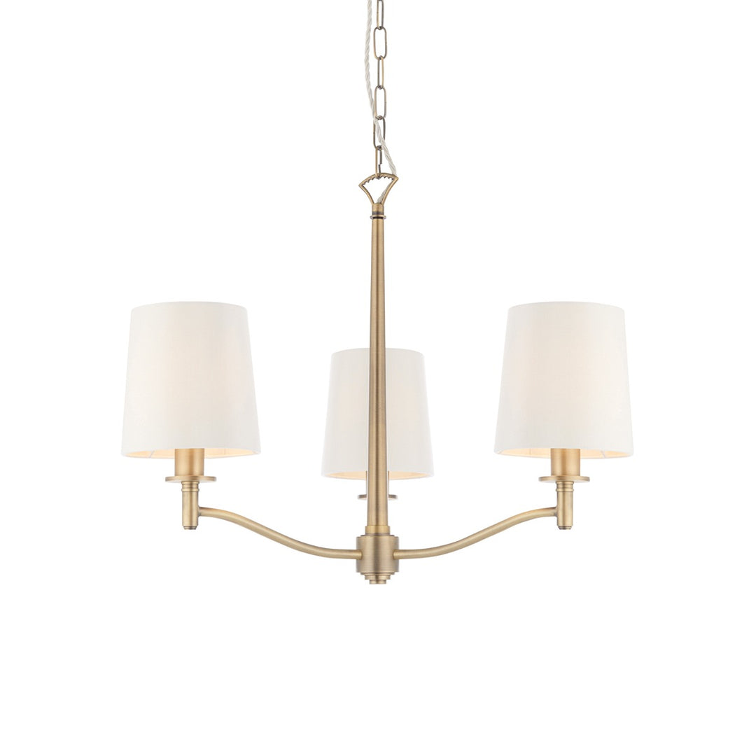 Ortona 3 Pendant Light - Antique Brass Endon 1