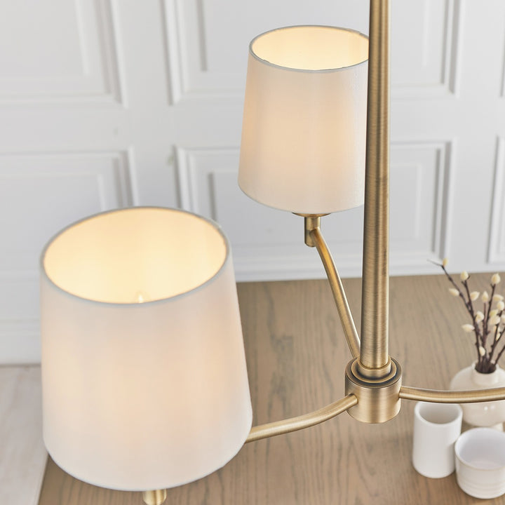 Ortona 3 Pendant Light - Antique Brass Endon 3