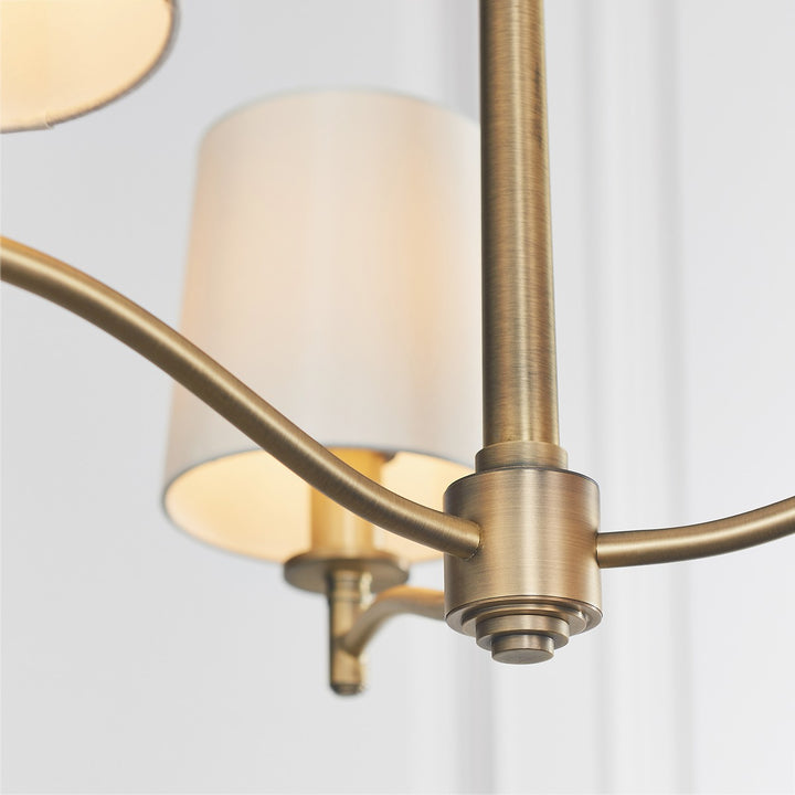 Ortona 3 Pendant Light - Antique Brass Endon 4