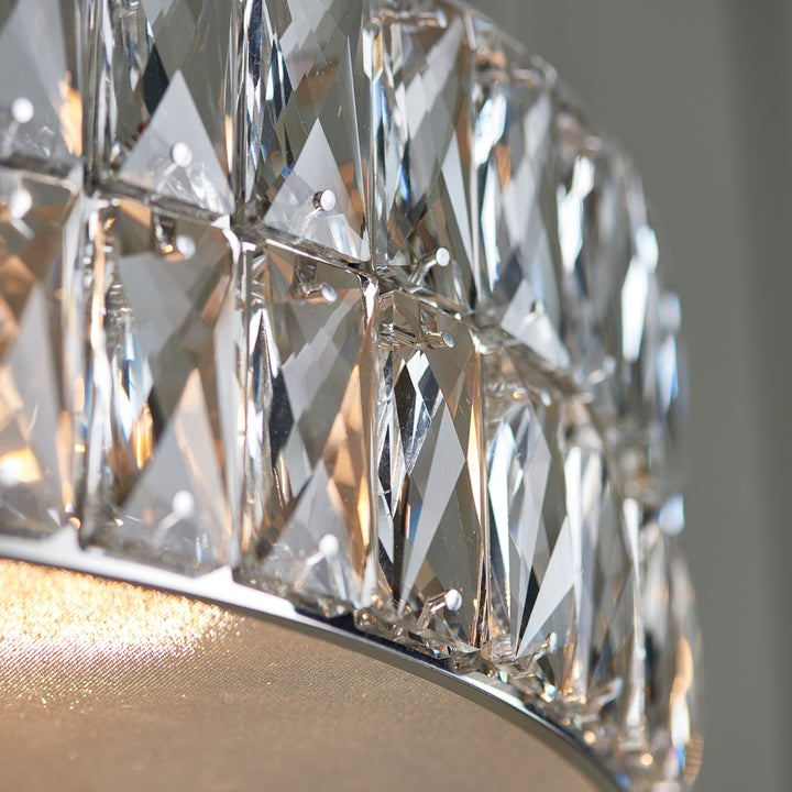 Verina Round Crystal Pendant Light - Chrome Endon 3