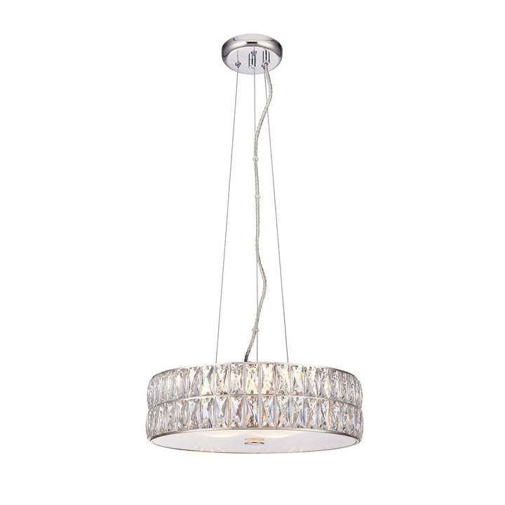 Verina Round Crystal Pendant Light - Chrome Endon 6