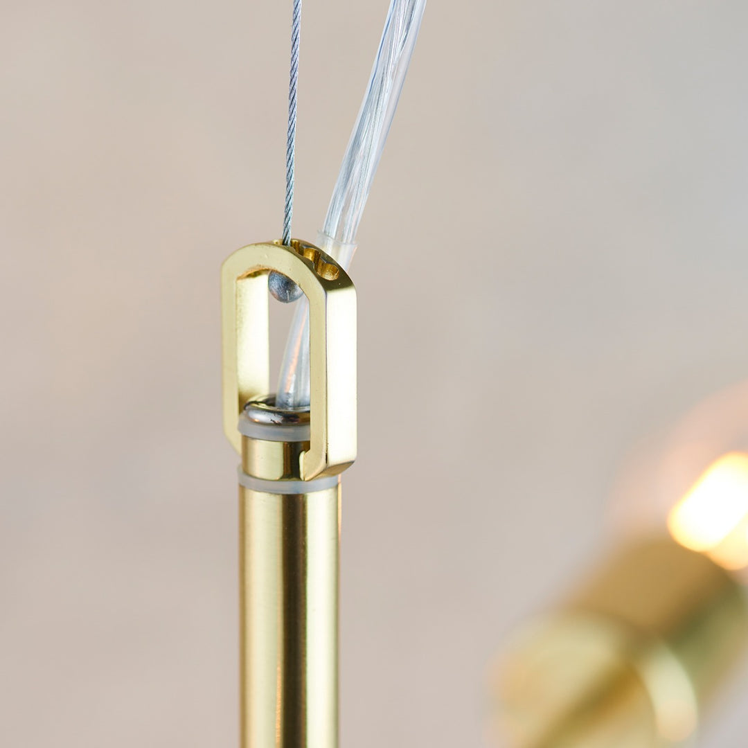 Rubens 6 Linear Pendant Light - Brushed Gold Endon 6