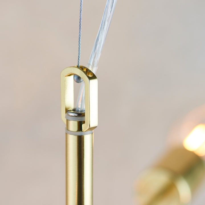 Rubens 6 Linear Pendant Light - Brushed Gold Endon 6