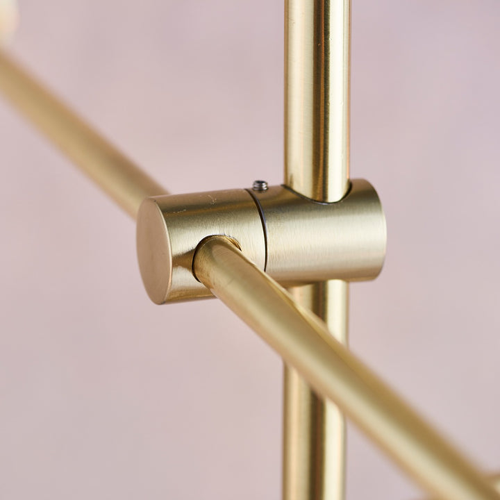Rubens 6 Linear Pendant Light - Brushed Gold Endon 7