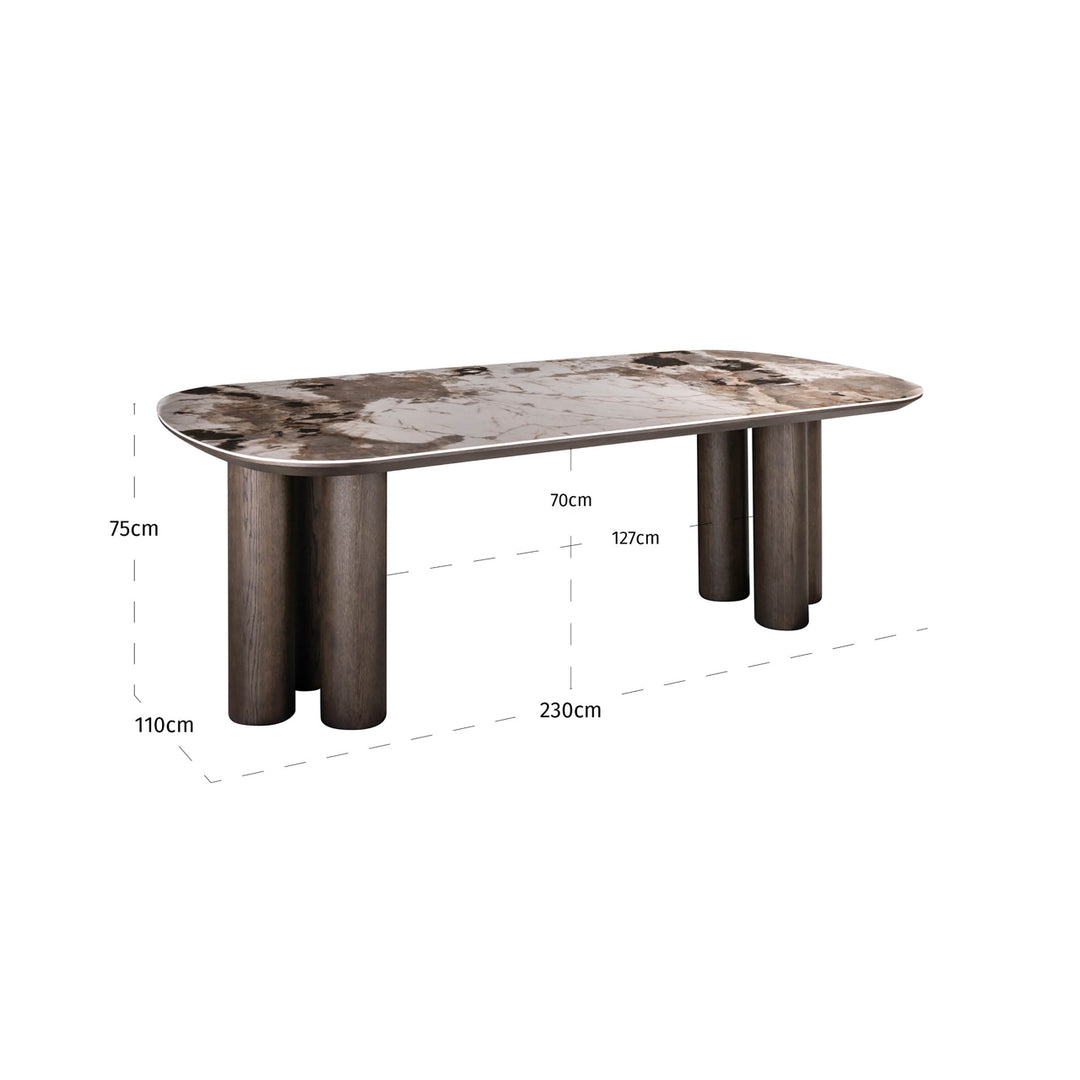 Langford Dining Table 230cm - Brown