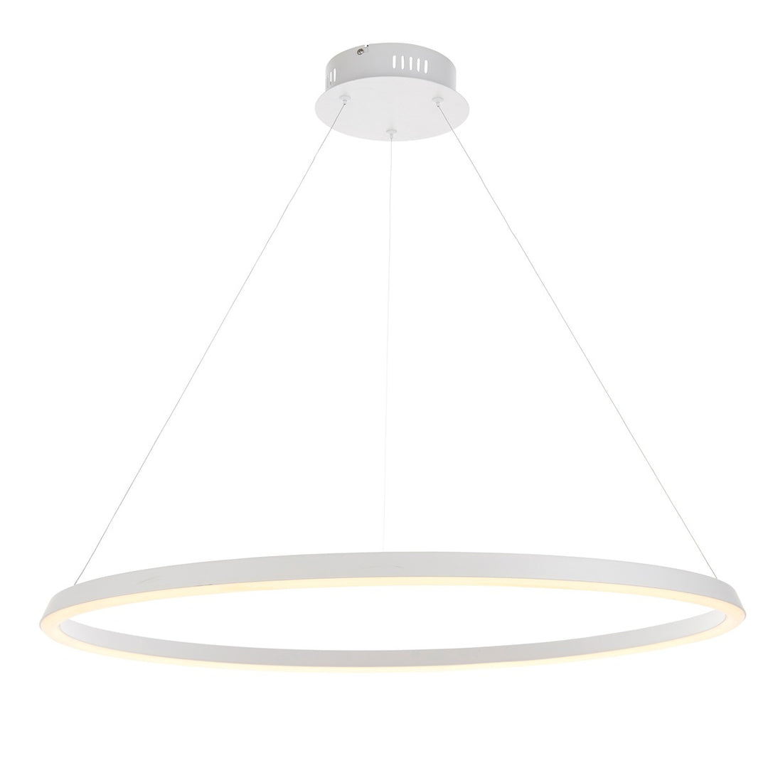 Staten Hanging Circle Pendant Light - White Endon 1