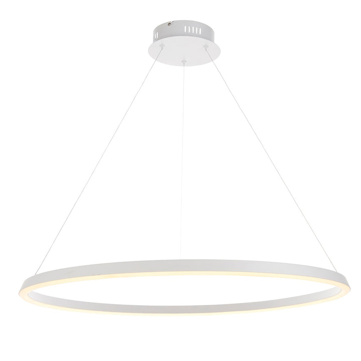 Staten Hanging Circle Pendant Light - White Endon 1