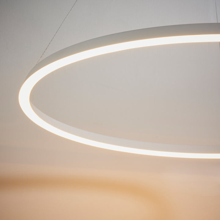 Staten Hanging Circle Pendant Light - White Endon 6
