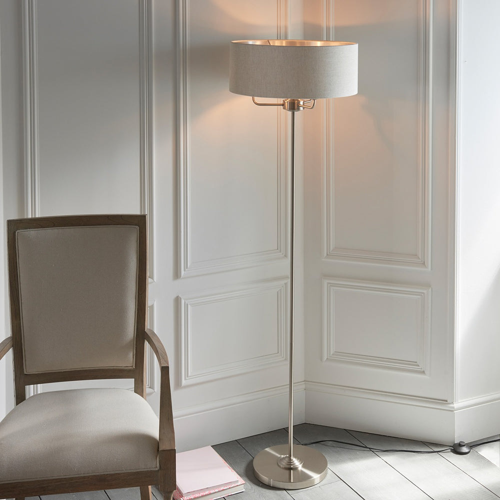 Highclere Floor Lamp - Nickel Endon 2
