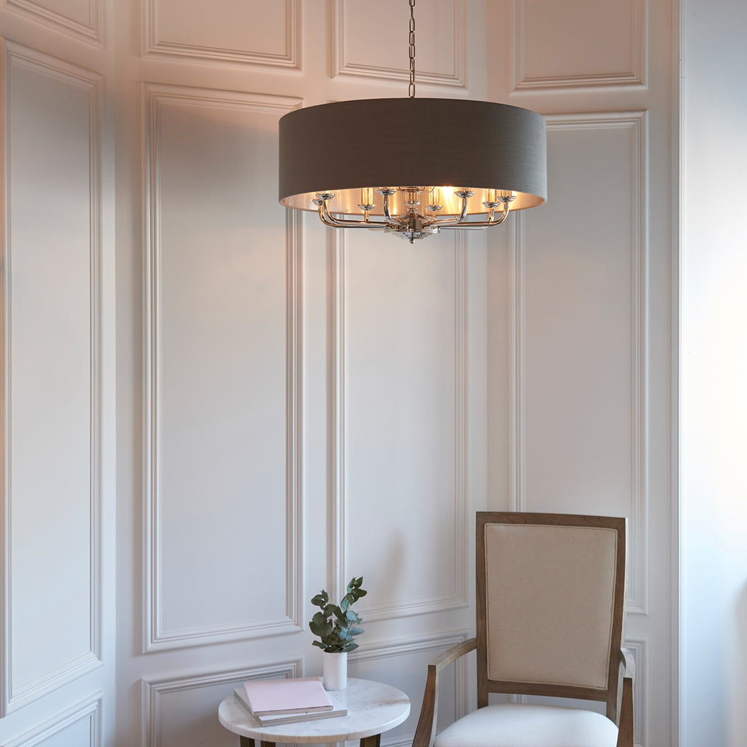 Highclere 6 Pendant - Nickel Endon 2