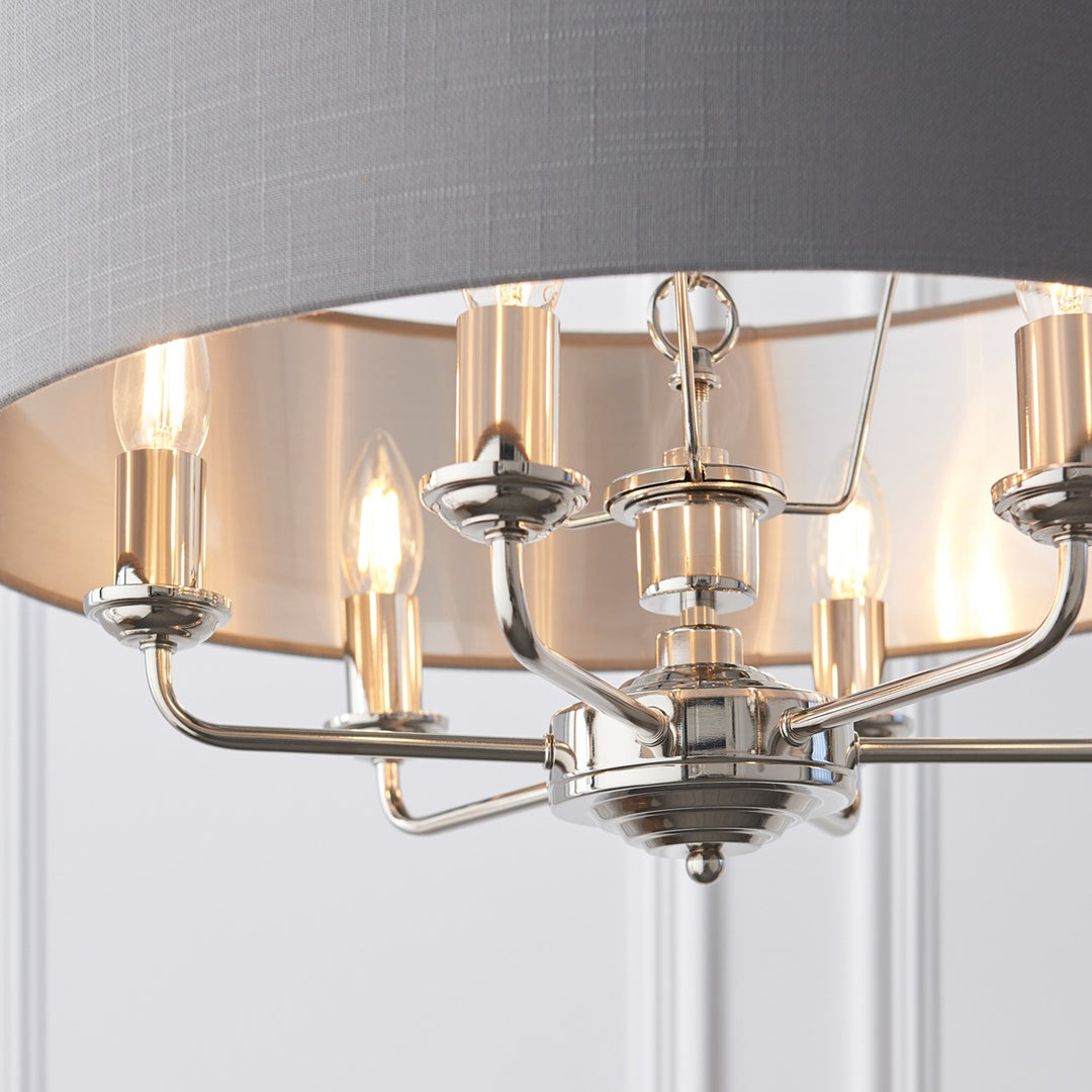 Highclere 6 Pendant - Nickel Endon 3