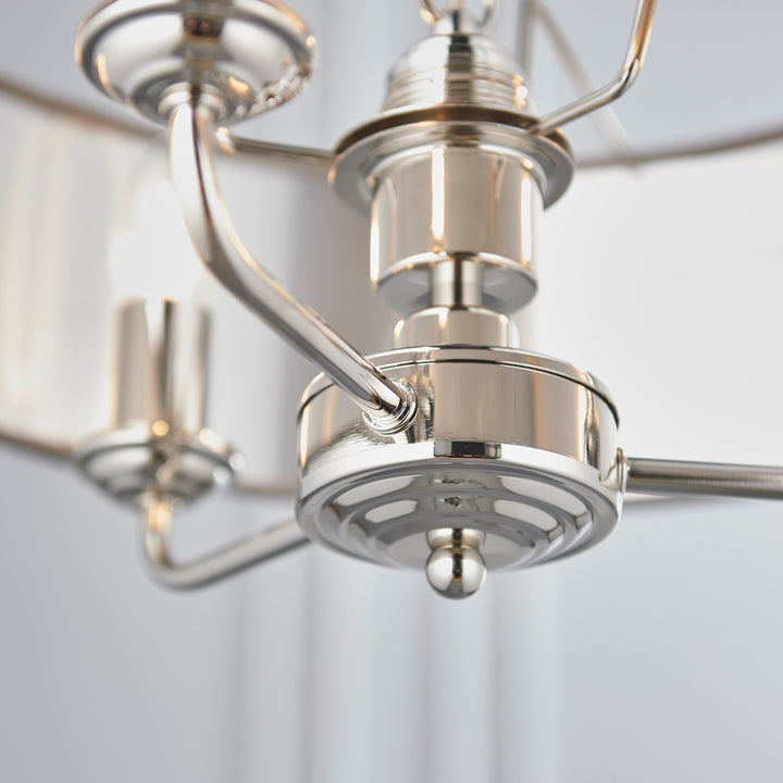 Highclere 3 Long Pendant Light - Nickel Endon 3