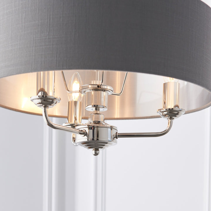 Highclere 3 Long Pendant Light - Nickel Endon 4