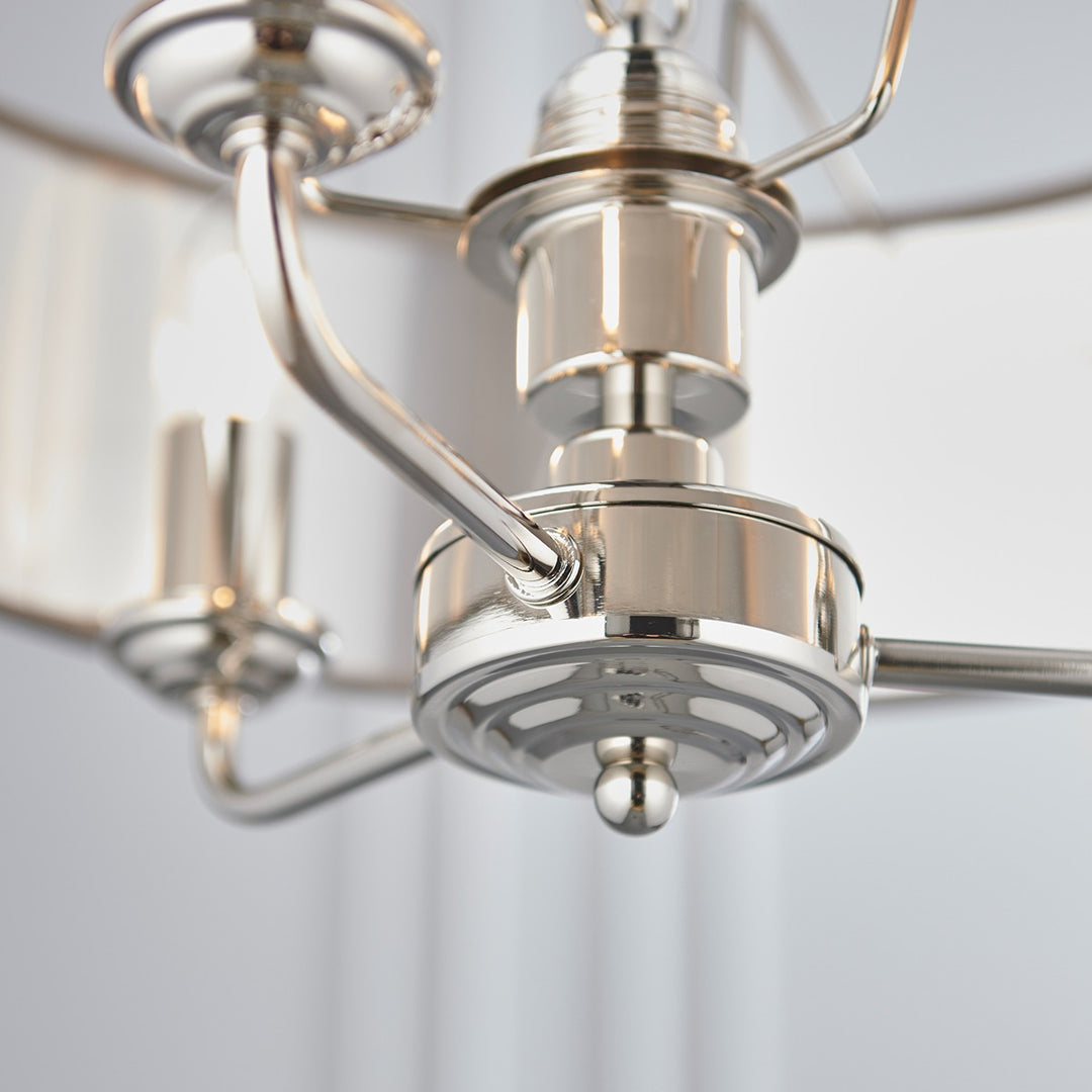 Highclere 3 Long Pendant Light - Nickel Endon 5