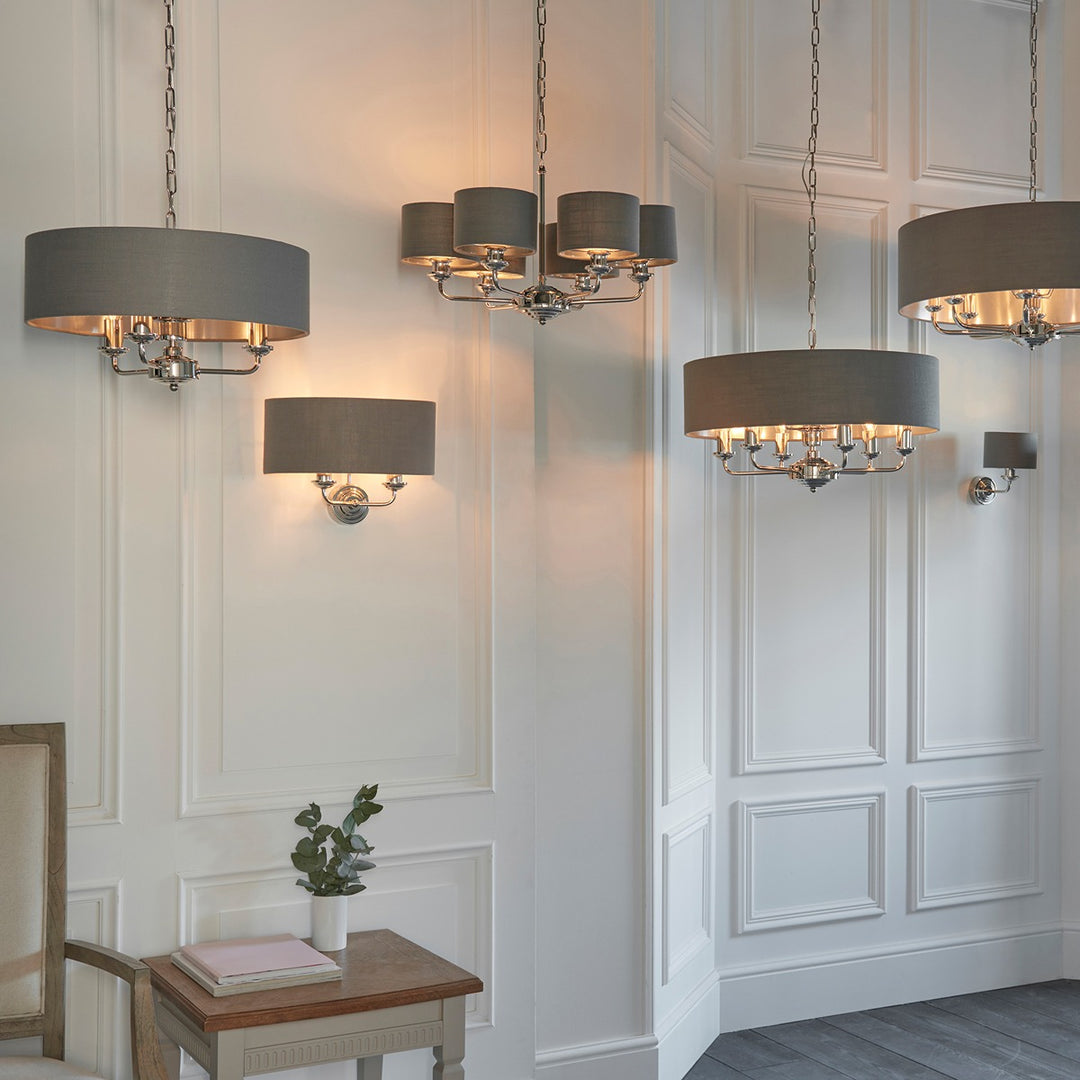 Highclere 6 Multi Pendant - Nickel Endon 4