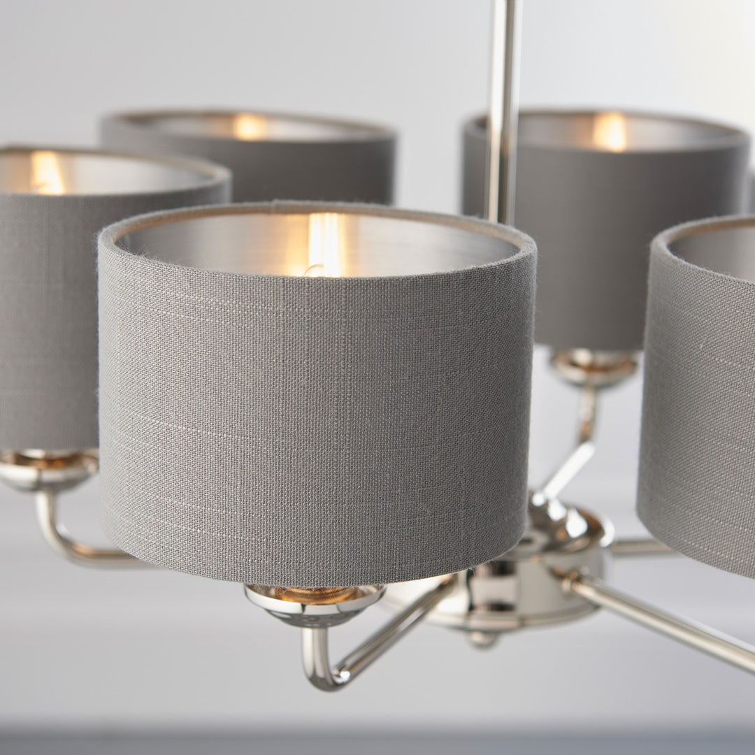 Highclere 6 Multi Pendant - Nickel Endon 6