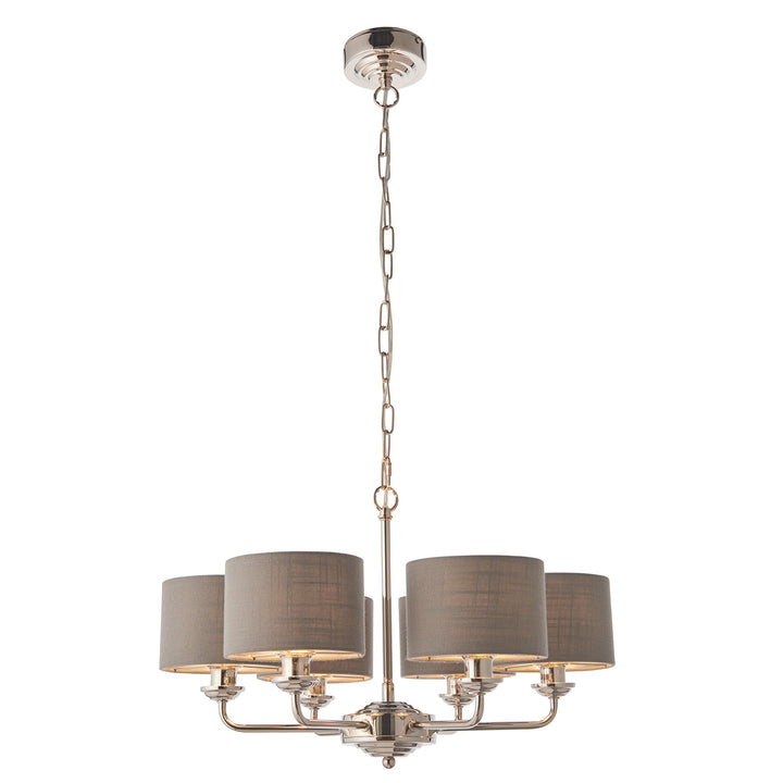 Highclere 6 Multi Pendant - Nickel Endon 8