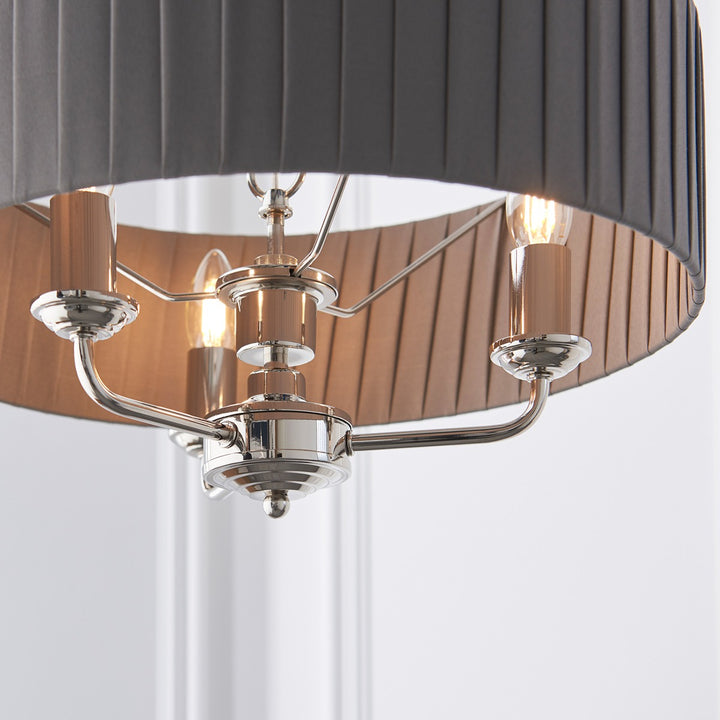 Highclere 3 Pendant Light - Nickel Endon 5