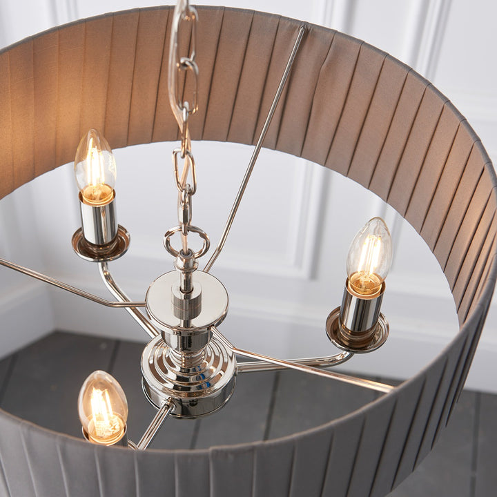 Highclere 3 Pendant Light - Nickel Endon 6