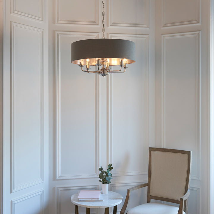 Highclere 8 Pendant Light - Nickel Endon 4
